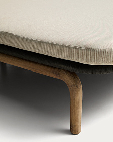 Двойной шезлонг Alipa из массива акации и веревки темно-серого цвета