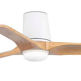 Потолочный вентилятор HEYWOOD TUB S Ш900 белый/сосна 3P LED 10W TUYA