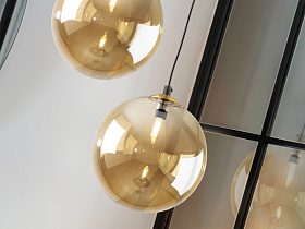 Подвесной светильник Dark 1L 20D черно/латунный