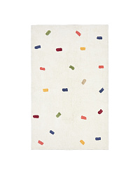 Ковер Epifania белый хлопок с разноцветными точками 90 x 150 см