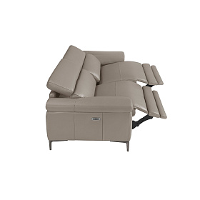 3-х местный диван 5320-3P-M5655 / 6122 с кожаной обивкой и механизмом релаксации