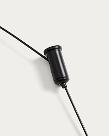 Портативный потолочный светильник Porte из черного алюминия Ø 16 см