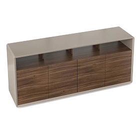 Сервант OLIMAR шпон ореха F, матовый лак RAL 075 70 10