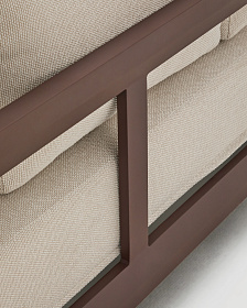 Трехместный диван Nerano из коричневого алюминия, 208 см