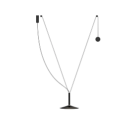 Люстра Milana Contrapeso 32 с противовесом черная