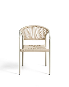 Уличный стул Livadia из бежевого алюминия и веревки