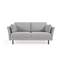 Gilma 2-местный диван светло-серого цвета с ножками в черной отделке 170 см