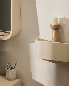 Полка Salaya из лакированной бежевой фанеры ясеня 60 x 12 см