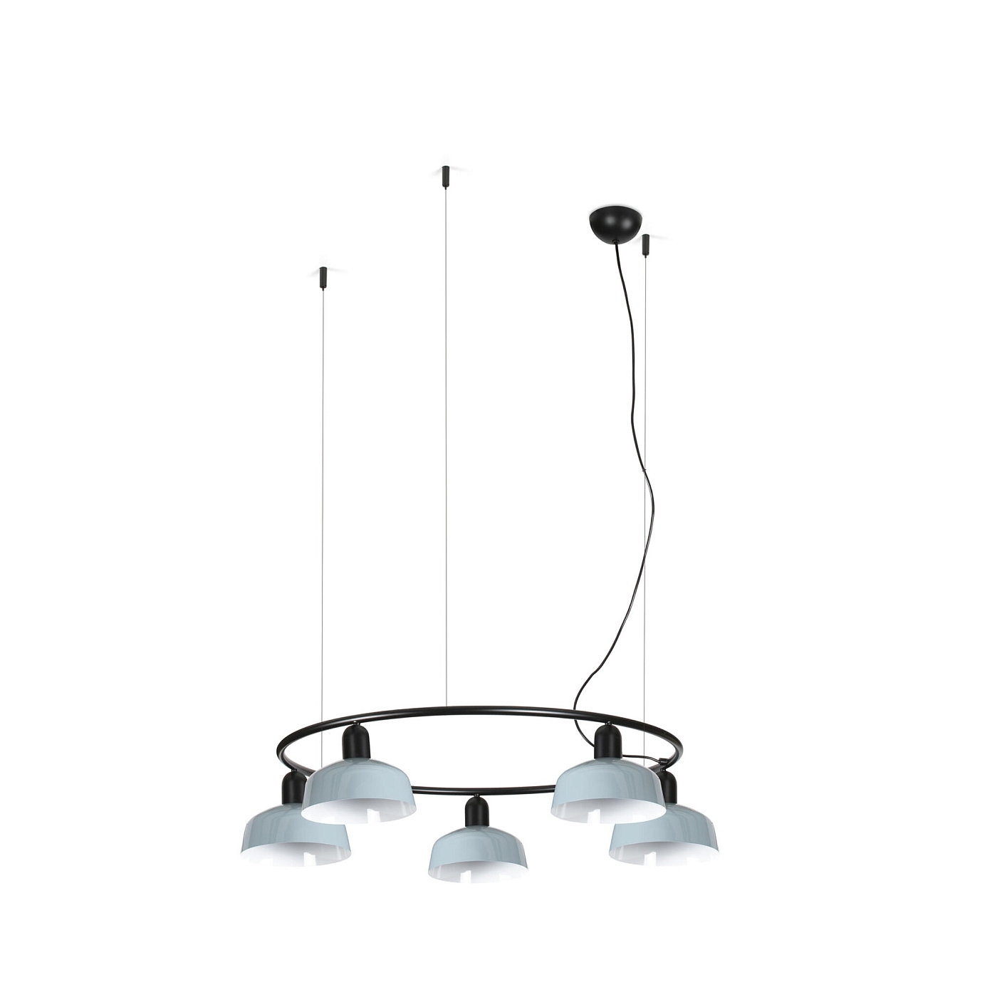 Подвесной светильник TATAWIN круглый серый 5xE27