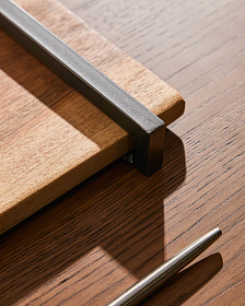 Сервировочная доска Vira из дерева акации и черного металла