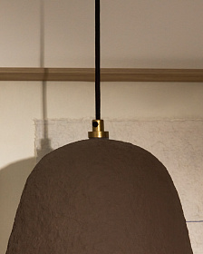 Lisora Подвесной светильник из папье-маше коричневый Ø25 см