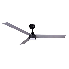 Потолочный вентилятор CRUISER XL Ш1600mm черный 3 P алюминий 18W LED CCT DIM