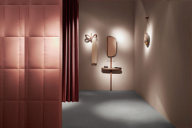 Консоль с зеркалом Momentos орех / латунь