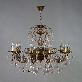 Люстра MANTRA Alicante Ambiente 10L 8888/10 PB Leaf Crystal