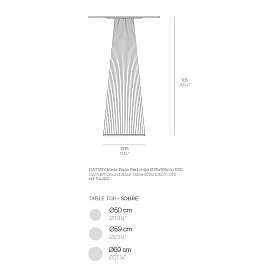 Высокий стол Gatsby ø35x105cm s30 (столешница 50,59,69)