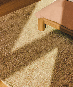 Ковер Eloda из шерсти и вискозы горчичного цвета, 200 x 300 см