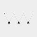 Подвесной светильник Attic Triple Conic Shape черный
