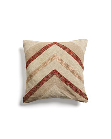 Чехол для подушки Taraia из хлопка и вискозы терракотового и бежевого цвета, 45 x 45 см