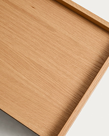 Прикроватная тумба Onix, 2 ящика, шпон дуба натурального цвета