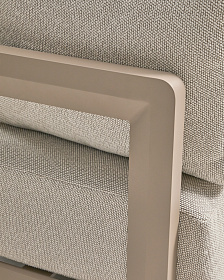 Трехместный диван Nerano из алюминия серо-коричневого цвета, 208 см