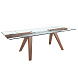 Раздвижной обеденный стол 1131/DT766 из закаленного стекла