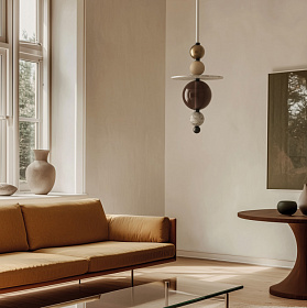 Подвес вертикальный Yma с 5 акс. WHITE, METAL ORO MATE, FUME GRIS 20CM, ALABASTRO 35CM