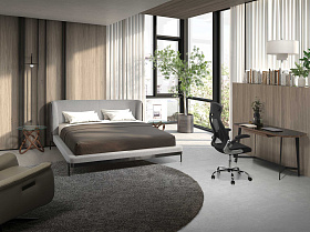 Приставной столик 2126/LT20051 из стекла и ореха