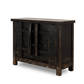 Деревянный комод с черной отделкой Lilos