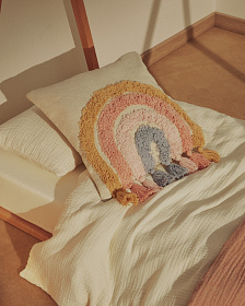 Чехол для подушки Tadea 100% хлопок разноцветная радуга 45 x 45 см