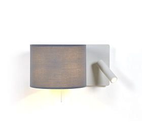 Бра с ридером Rum горизонтальное серый