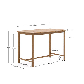 Sori Уличный стол из акации 135 x 78 см