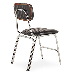 Стул из черной экокожи Smilia