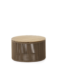 Dandara Журнальный столик из стали и бежевого шнура