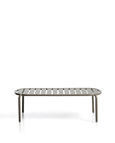 Уличный журнальный столик Joncols из алюминия с бежевой отделкой Ø 113 x 65 см