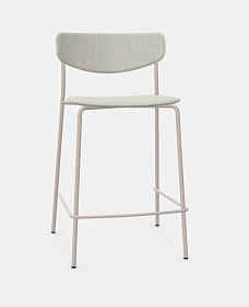 Полубарный стул LEA с каркасом на 4 ножках (мягкое сиденье и спинка)