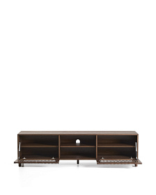 Тумба под ТВ Beyla из ясеня с отделкой под орех