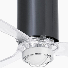 Потолочный вентилятор Tube Fan LED черный/прозрачный 128 см