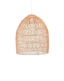 Плафон из ротанга Domitila светлого оттенка с натуральной отделкой Ø 44 см