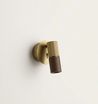 Бра Tura C темно-коричневая кожа/золотой металл 