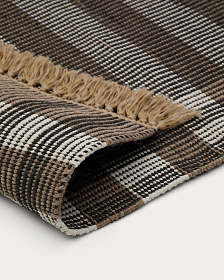 Коврик Barani из полипропилена коричневого и чёрного цвета 60 x 90 см