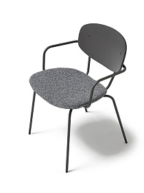 Стул с мягким сиденьем и подлокотниками Silueta