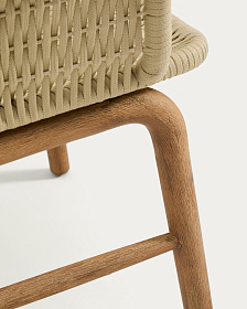 Уличный стул Alipa из акации и веревки цвета экрю