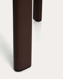 Уличный стол Erice из алюминия и закаленного стекла коричневого цвета, 180 x 90 см