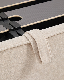 Кровать Arvian бежевого цвета из шенилла с ящиком для хранения 180 х 200 см