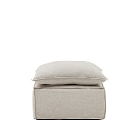 Anarela Пуф со съемным льняным чехлом бежевого цвета 80 х 80 см