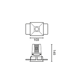Встраиваемый светильник DEEP 78 C SMARCO белый 15° 4000K CRI95 HONEYCOMB