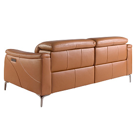 Диван 3-х местный с реклайнером 6181/KM6132-3P-M5676 из коричневой кожи