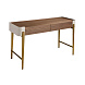Письменный стол 7186  из ореха и серого лакированного дерева