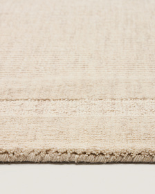 Жаккардовый шерстяной ковер Dalena в бежевую полоску 230 x 160 см