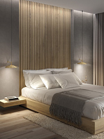 Настенное бра H 05-7742-DN-DN  сталь, матовое золото